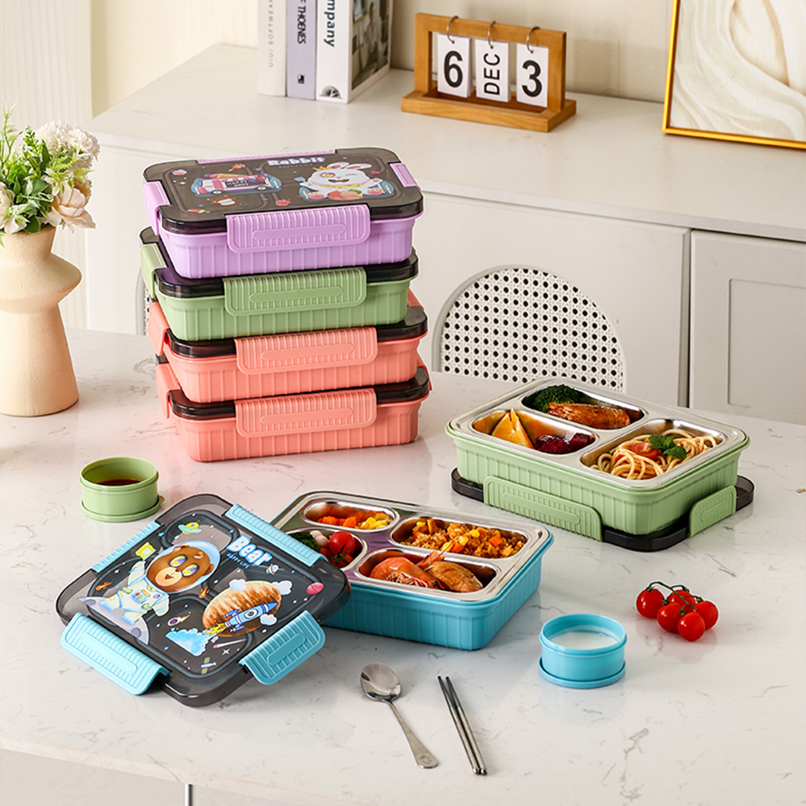 大號(hào)卡通密封不銹鋼餐