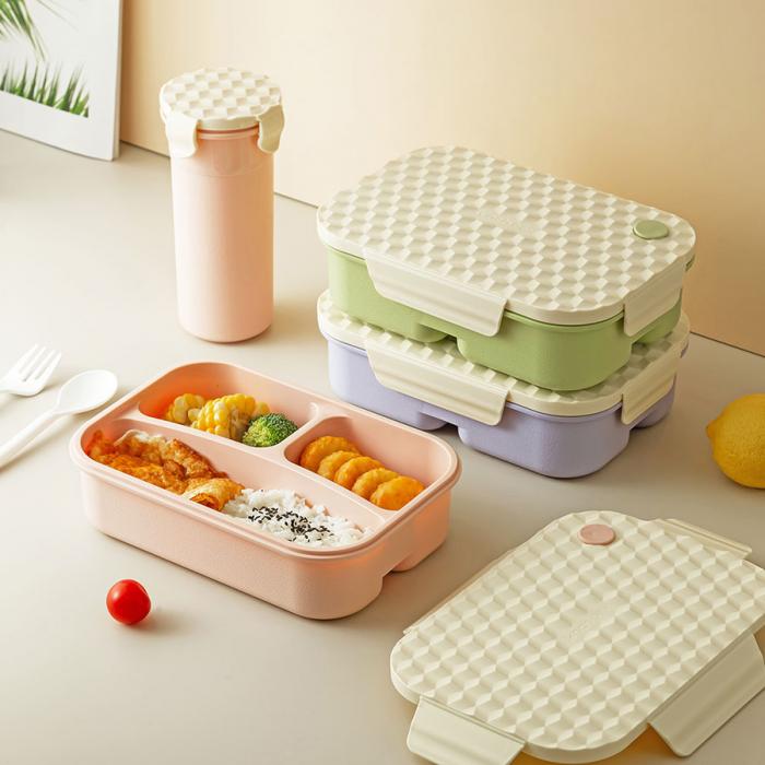 小簡大長方套裝飯盒